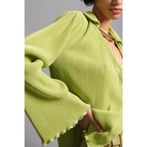 Dolan Lettuce Hem Top Green Medium - Picture 4 of 7